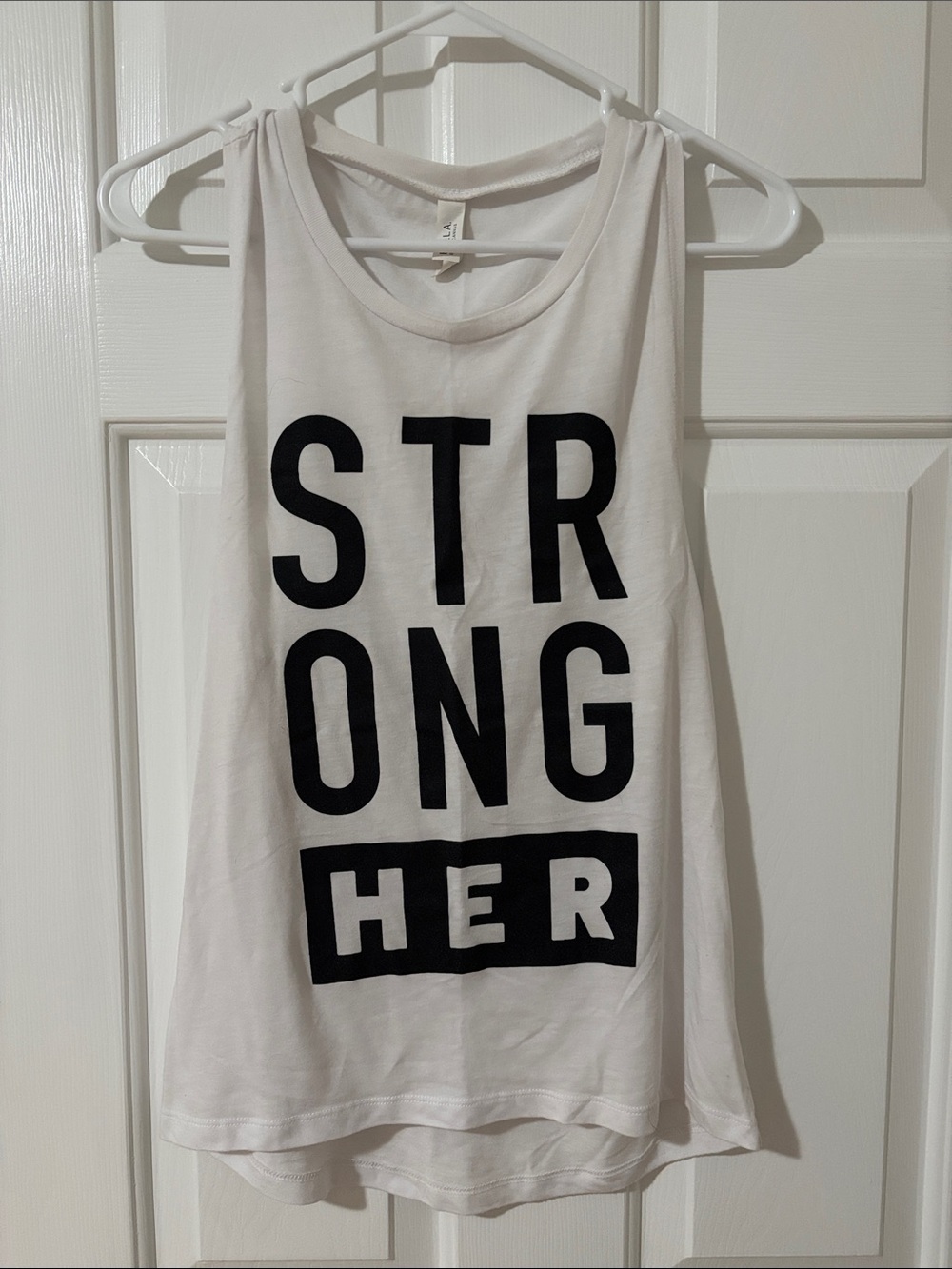 White STRONG HER (Stronger) Graphic Tank Top - Women